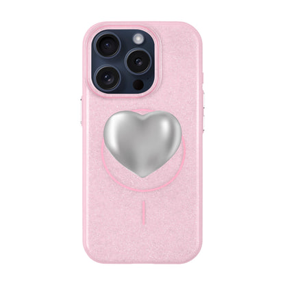 SILVER HEART-iPhone 15 Pro Radiant Kılıf MagSafe Özellikli