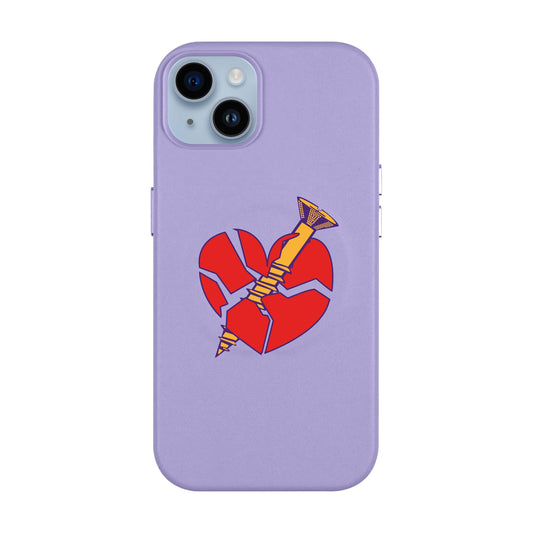 BROKEN HEART-iPhone 14 Plus Leather Kılıf MagSafe Özellikli
