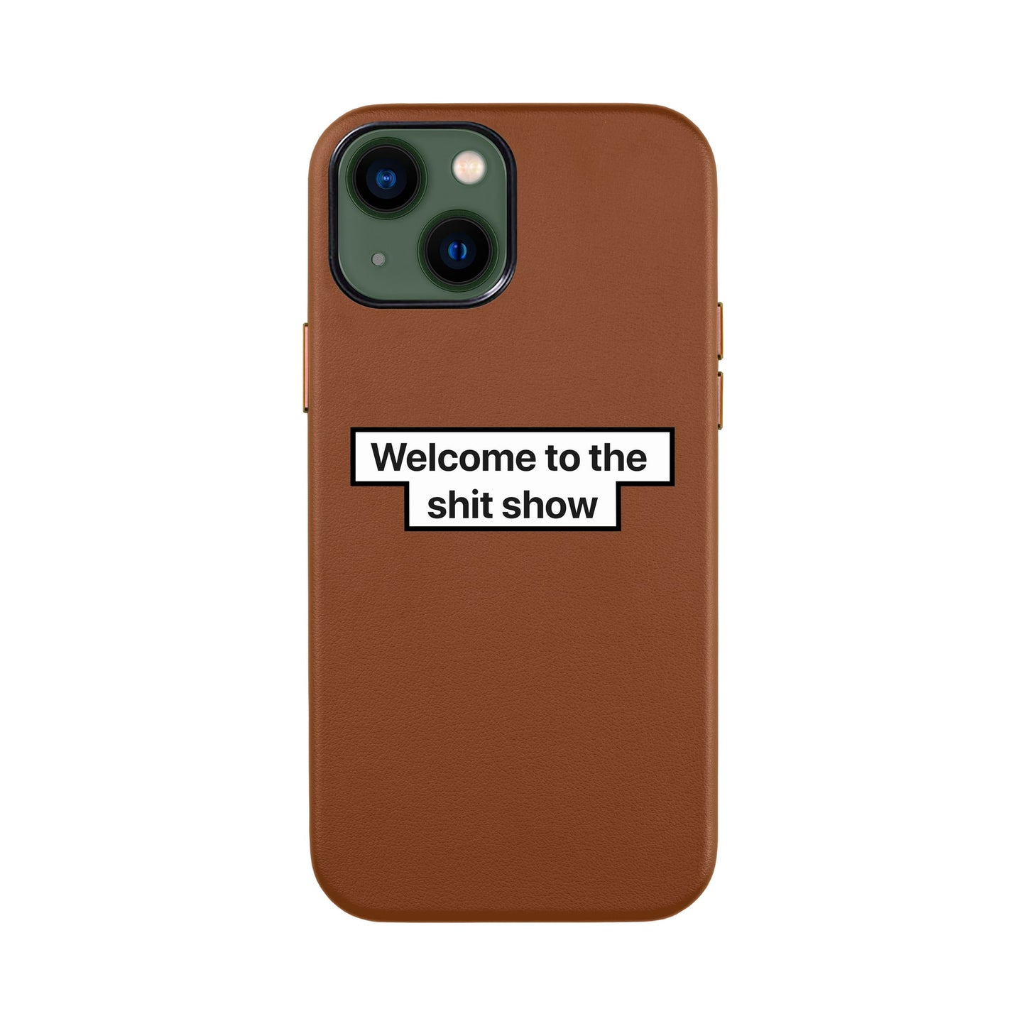 WELCOME-iPhone 13 Mini Leather Kılıf
