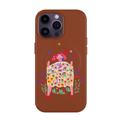 ÜÇ TOP-iPhone 14 Pro Max Leather Kılıf MagSafe Özellikli