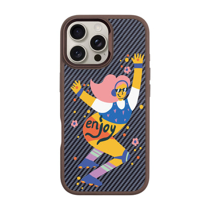 ENJOY-iPhone 16 Pro Max Plaid Kılıf MagSafe Özellikli