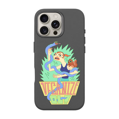 VEGANİZE-iPhone 16 Pro Max Leather Premium Kılıf MagSafe Özellikli