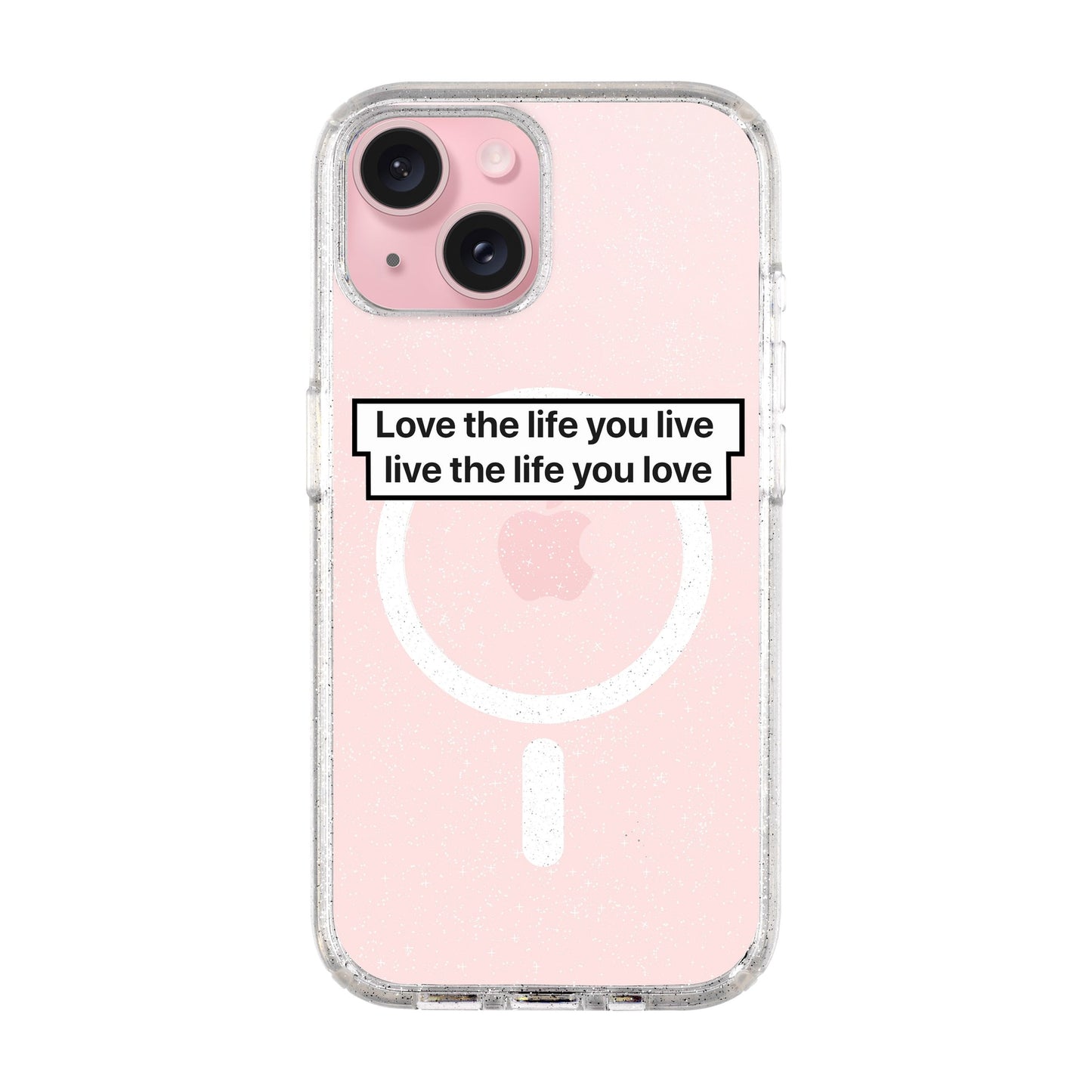 LOVE THE LIFE-iPhone 15 Plus Shiny Kılıf MagSafe Özellikli