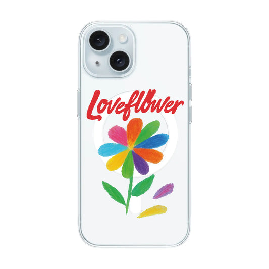 LOVE FLOWER-iPhone 15 Solid Kılıf MagSafe Özellikli