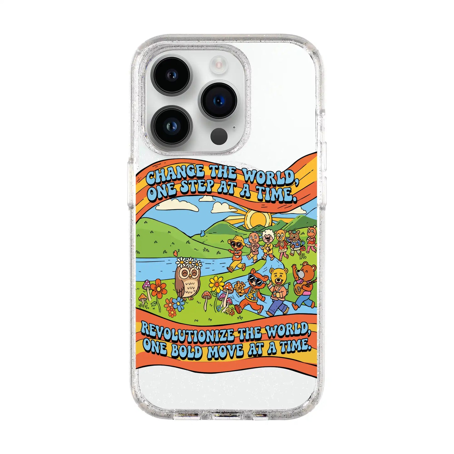 CHANGE THE WORLD-Shiny Kılıf MagSafe Özellikli - iPhone 14 Pro