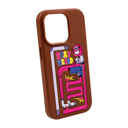OG TOOTHY-iPhone 14 Pro Max Leather Kılıf MagSafe Özellikli