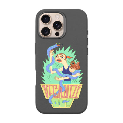 VEGANİZE-iPhone 16 Pro Max Leather Premium Kılıf MagSafe Özellikli