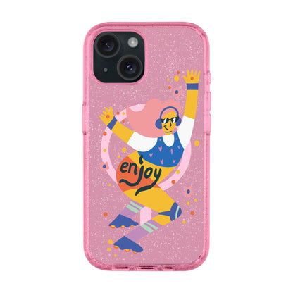 ENJOY-iPhone 15 Plus Shiny Kılıf MagSafe Özellikli