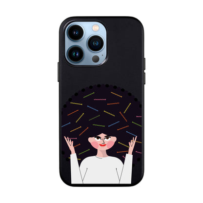 TANGLES OF HAPPINESS-iPhone 13 Pro Max Leather Kılıf
