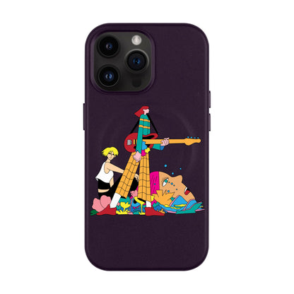HER BAND-iPhone 14 Pro Max Leather Kılıf MagSafe Özellikli