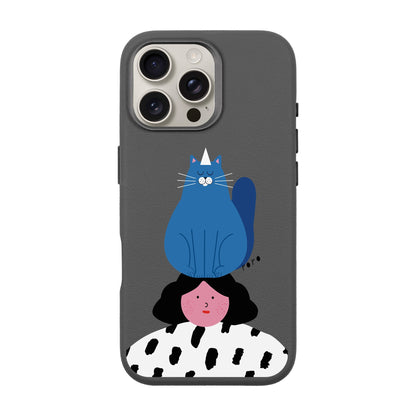 NAUGHTY CAT-iPhone 16 Pro Max Leather Premium Kılıf MagSafe Özellikli