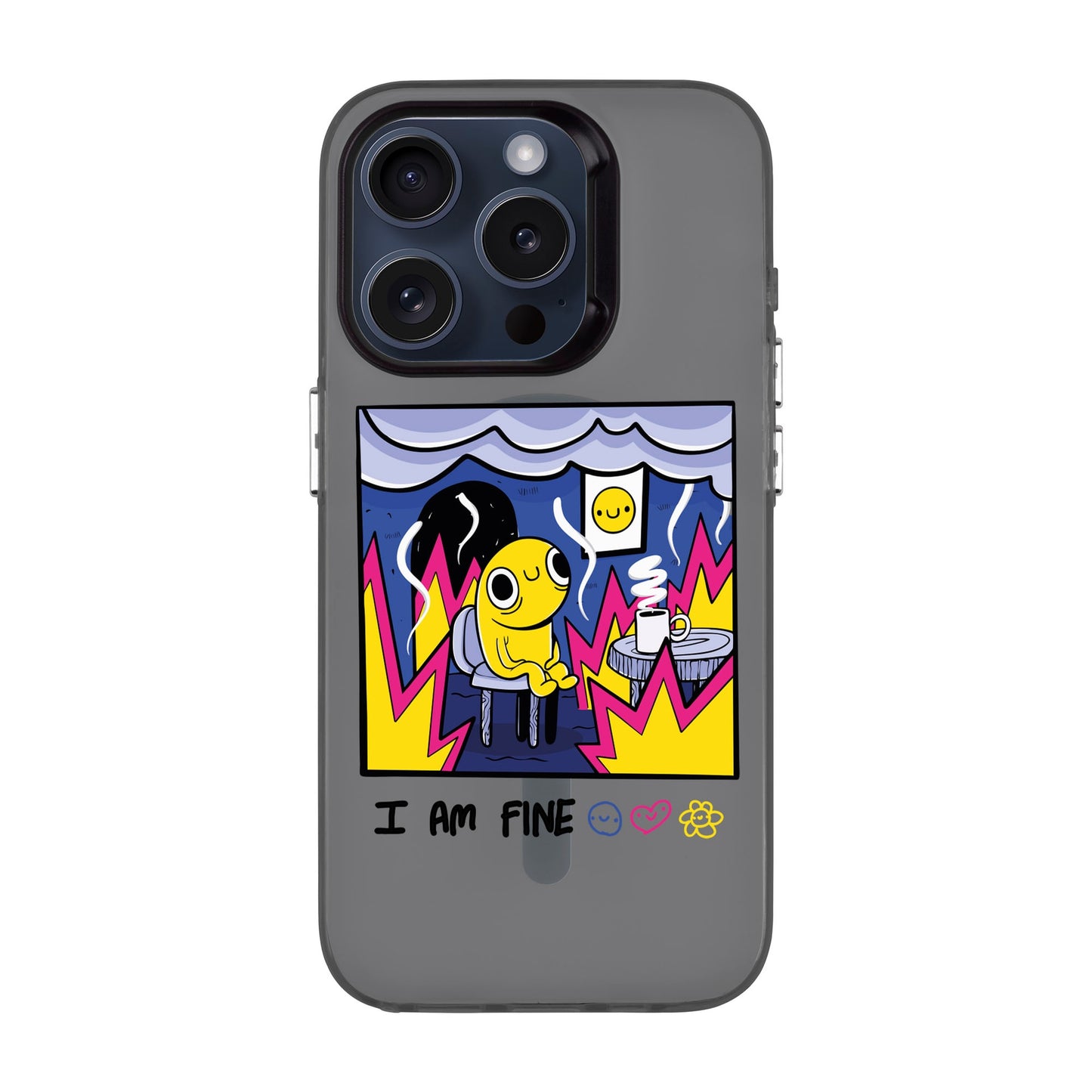 I AM FINE-iPhone 15 Pro Hold Kılıf MagSafe Özellikli