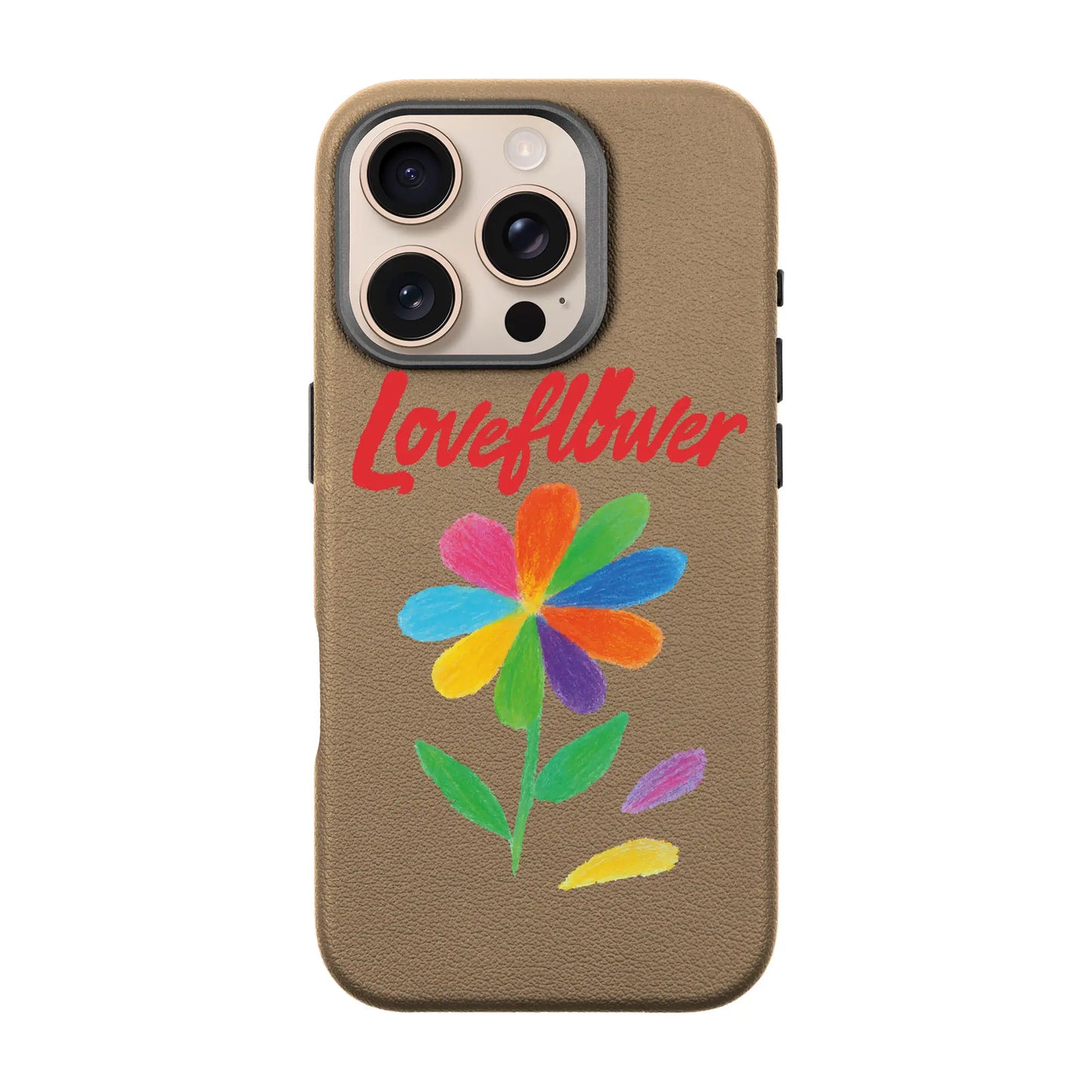 LOVE FLOWER-iPhone 16 Pro Leather Premium Kılıf MagSafe Özellikli