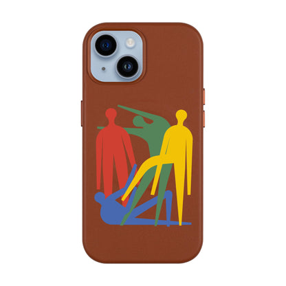 MANBOS-Leather Kılıf MagSafe Özellikli - iPhone 13