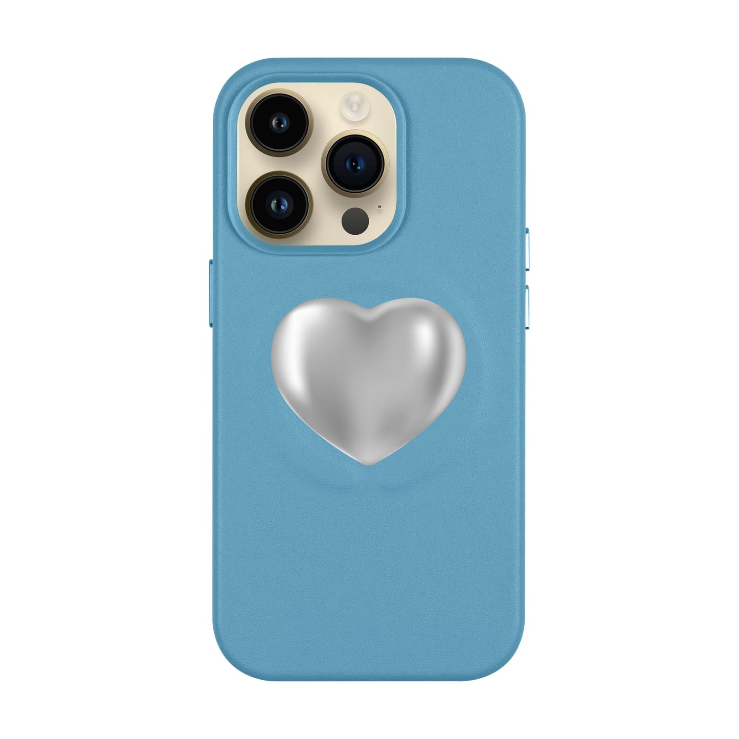 SILVER HEART-iPhone 14 Pro Max Leather Kılıf MagSafe Özellikli