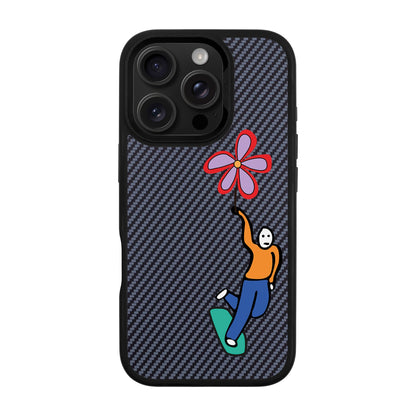 SKATEBOARDER-iPhone 16 Pro Plaid Kılıf MagSafe Özellikli