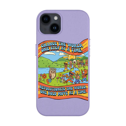 CHANGE THE WORLD-iPhone 14 Plus Leather Kılıf MagSafe Özellikli