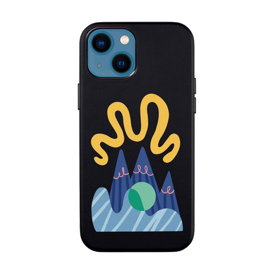 MOUNTAIN-iPhone 14 Leather Kılıf