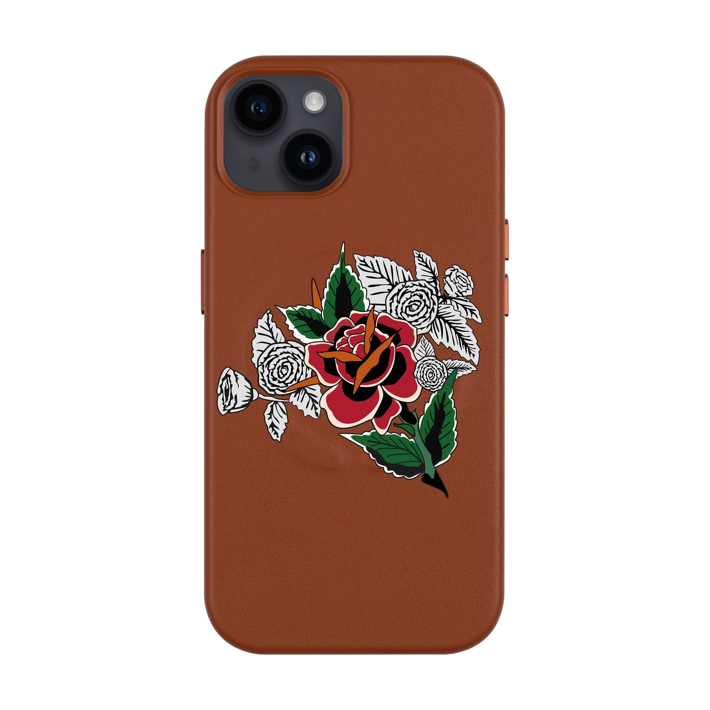 DRY ROSE-iPhone 14 Plus Leather Kılıf MagSafe Özellikli