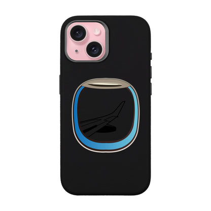 AIRCRAFT WINDOW-iPhone 15 Leather Premium Kılıf MagSafe Özellikli