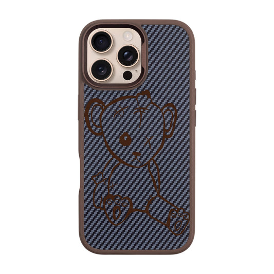 BABY BEAR-iPhone 16 Pro Max Plaid Kılıf MagSafe Özellikli