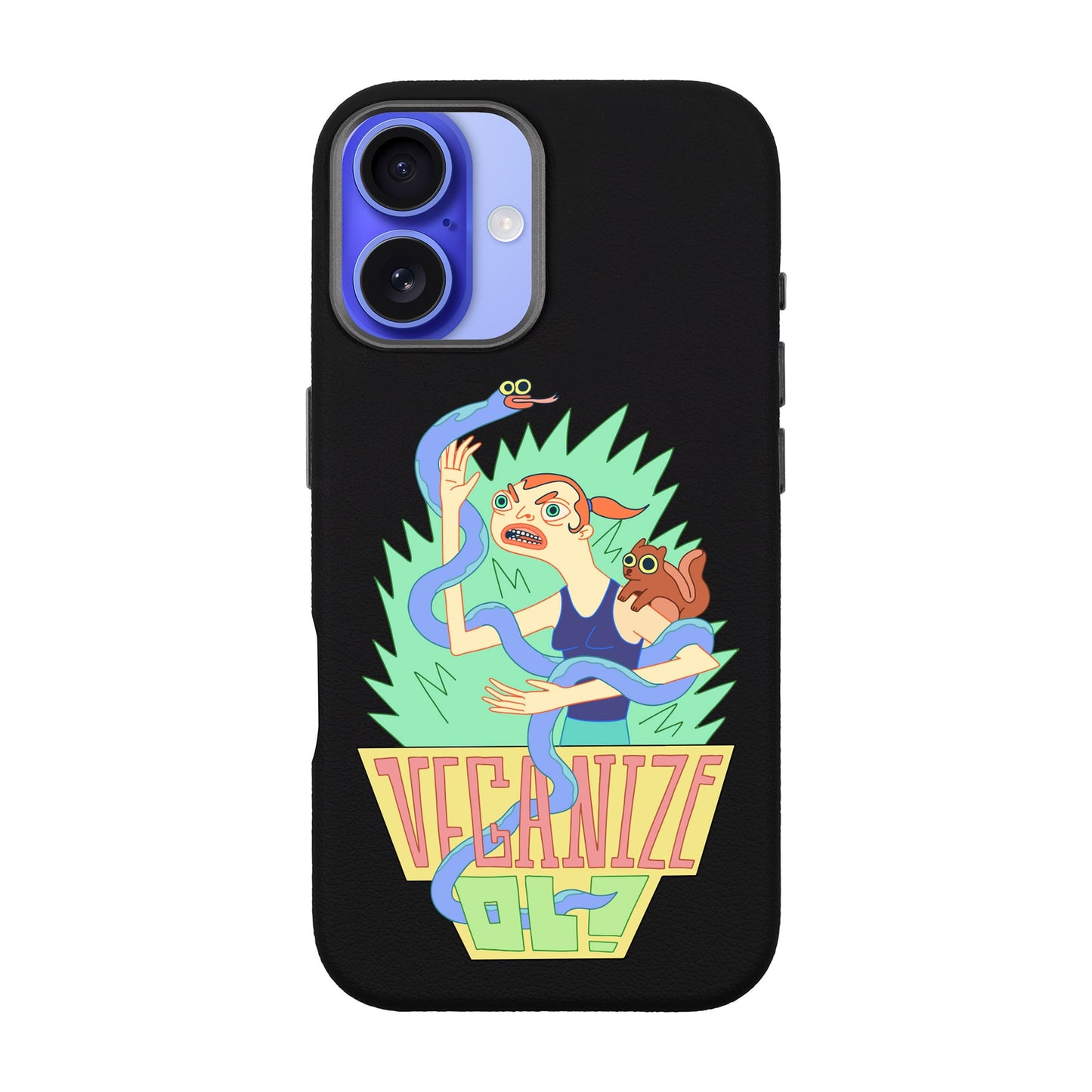 VEGANİZE-iPhone 16 Leather Premium Kılıf MagSafe Özellikli