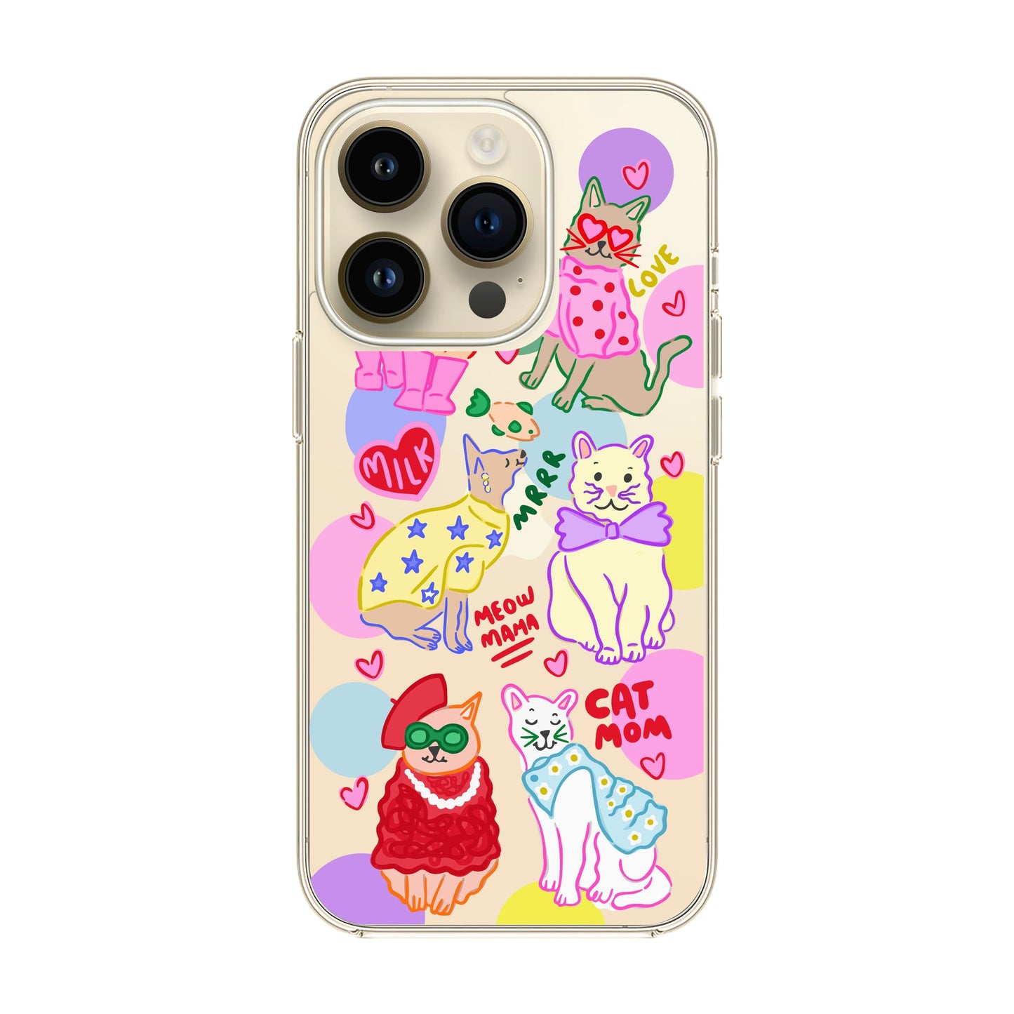 CAT MOM-iPhone 14 Pro Solid Kılıf