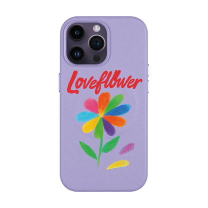 LOVE FLOWER-iPhone 14 Pro Max Leather Kılıf MagSafe Özellikli