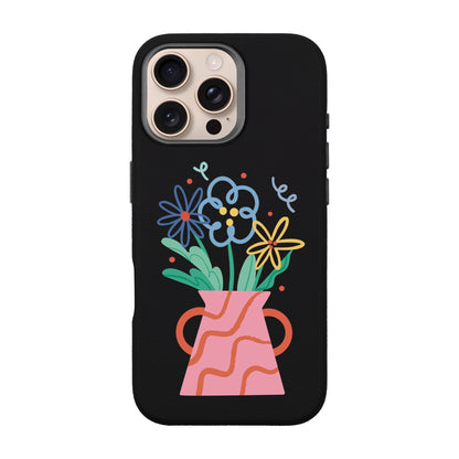PINK VASE-iPhone 16 Pro Max Leather Premium Kılıf MagSafe Özellikli