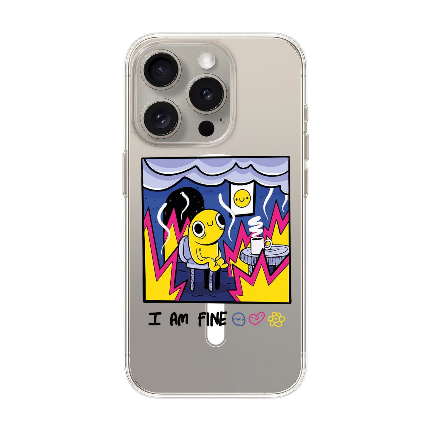 I AM FINE-Solid Kılıf MagSafe Özellikli - iPhone 15 Pro