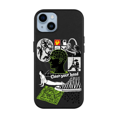 CLEAR YOUR HEAD-iPhone 14 Plus Leather Kılıf MagSafe Özellikli