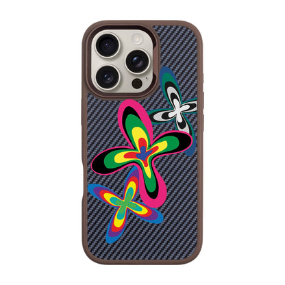 COLOR FLOWER-iPhone 16 Pro Plaid Kılıf MagSafe Özellikli