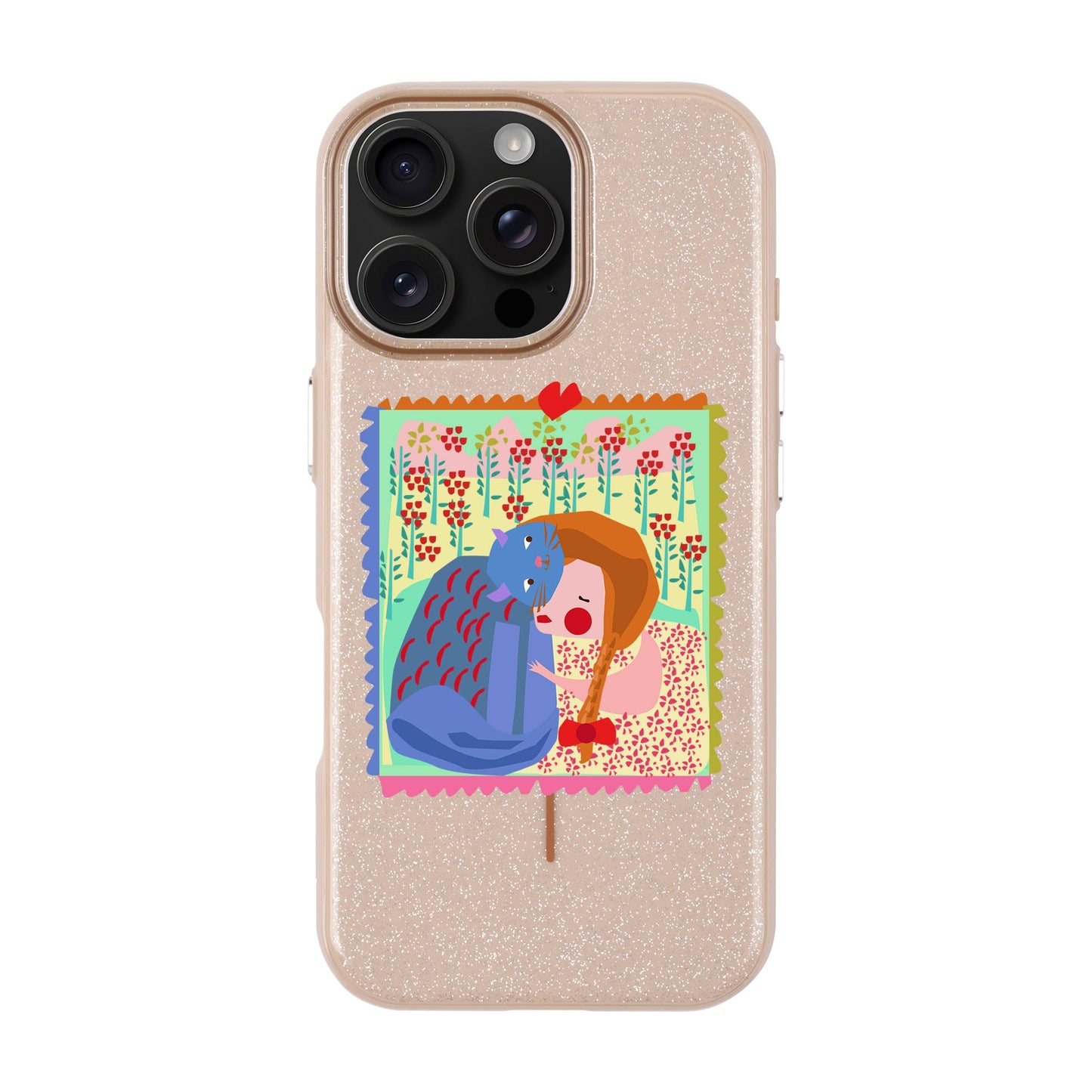 KEDİ POSTA PULU-iPhone 16 Pro Max Radiant Kılıf MagSafe Özellikli