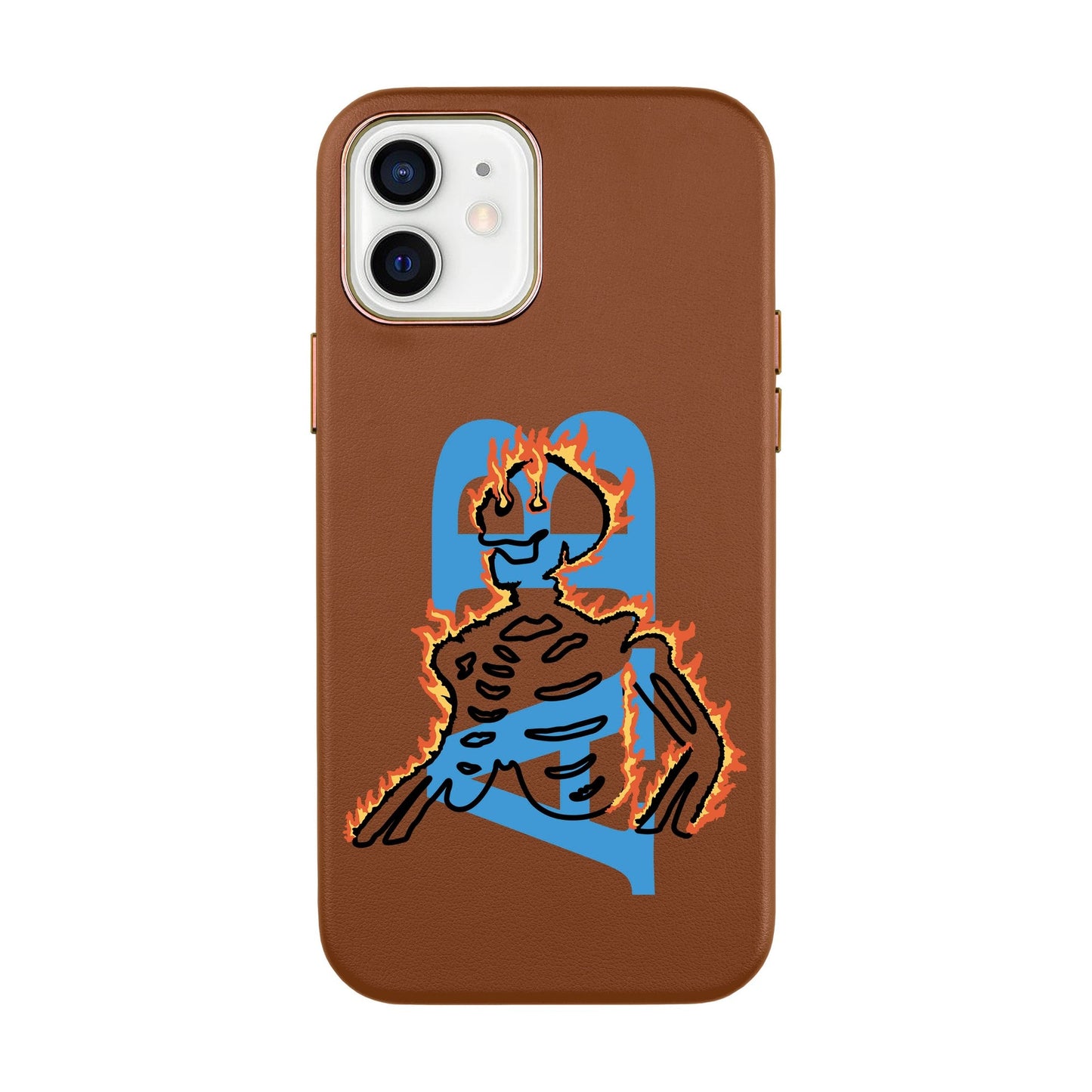 HOT HUMAN KİŞİSELLEŞTİRİLMİŞ-iPhone 12 Leather Kılıf