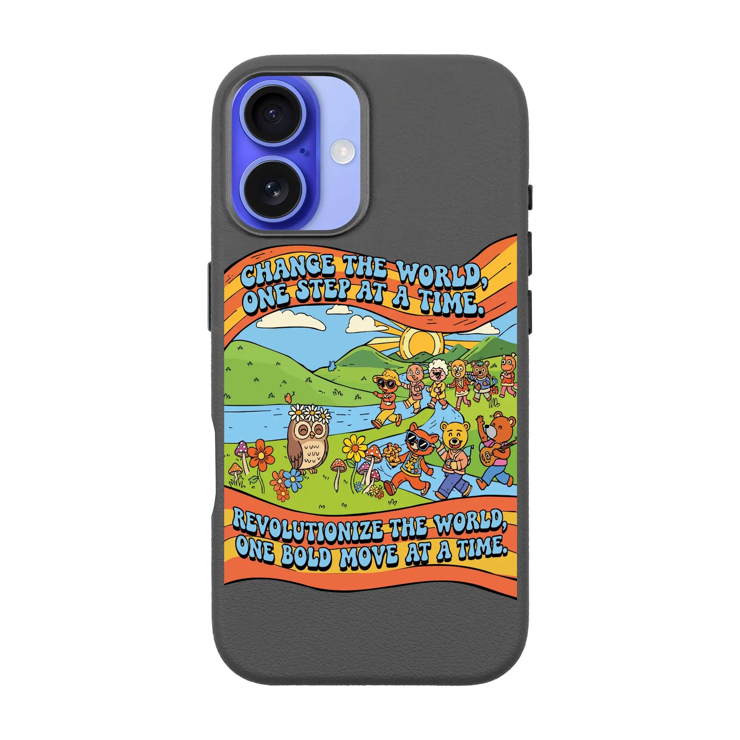 CHANGE THE WORLD-iPhone 16 Plus Leather Premium Kılıf MagSafe Özellikli
