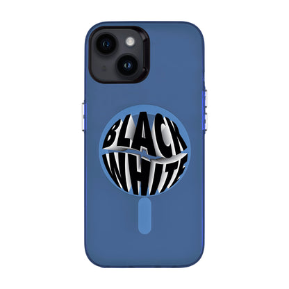 BLACK WHITE-iPhone 14 Hold Kılıf MagSafe Özellikli
