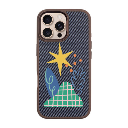 LITTLE NATURE-iPhone 16 Pro Max Plaid Kılıf MagSafe Özellikli