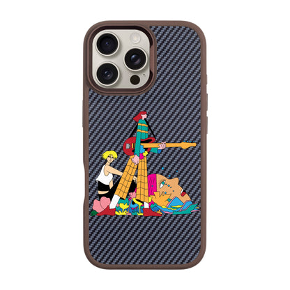 HER BAND-iPhone 16 Pro Max Plaid Kılıf MagSafe Özellikli