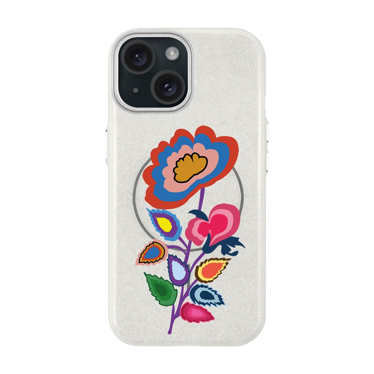 KNITTED FLOWER-iPhone 15 Plus Radiant Kılıf MagSafe Özellikli