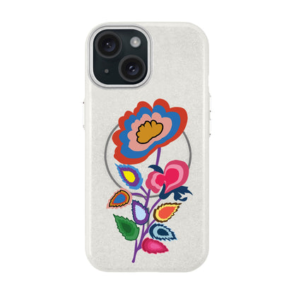 KNITTED FLOWER-iPhone 15 Plus Radiant Kılıf MagSafe Özellikli