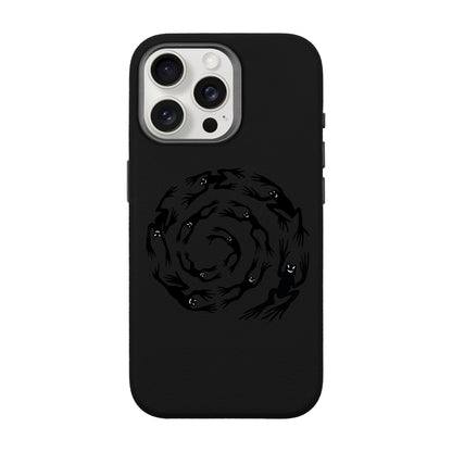 SWIRLING FROGS-iPhone 15 Pro Max Leather Premium Kılıf MagSafe Özellikli