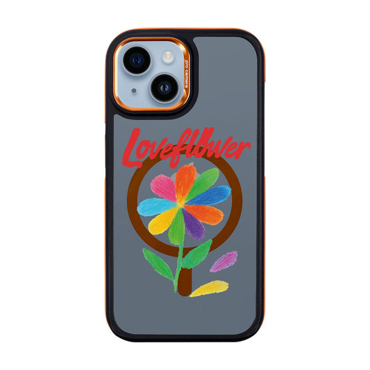LOVE FLOWER-iPhone 14 Dark Kılıf MagSafe Özellikli