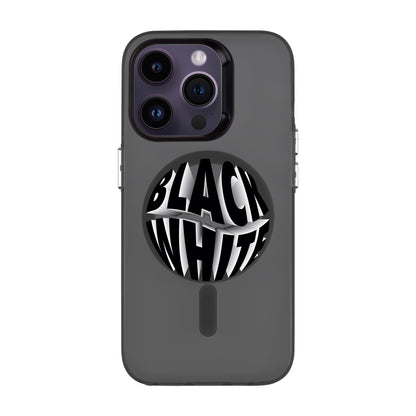 BLACK WHITE-iPhone 14 Pro Hold Kılıf MagSafe Özellikli