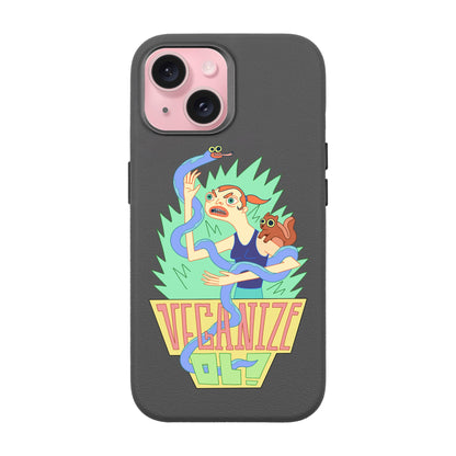 VEGANİZE-iPhone 15 Leather Premium Kılıf MagSafe Özellikli