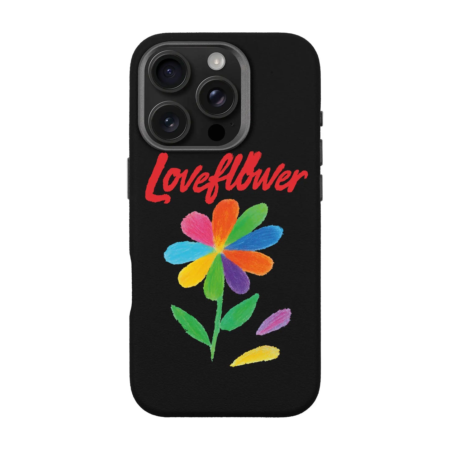 LOVE FLOWER-iPhone 16 Pro Leather Premium Kılıf MagSafe Özellikli