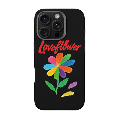 LOVE FLOWER-iPhone 16 Pro Leather Premium Kılıf MagSafe Özellikli