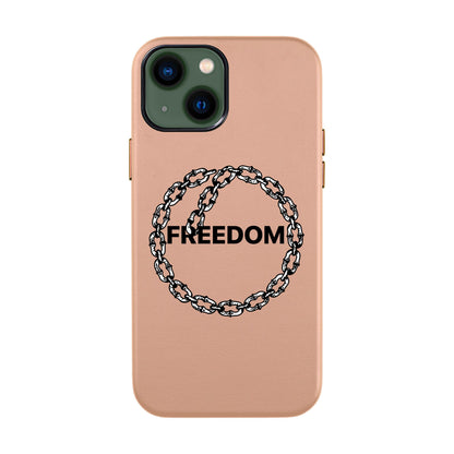 FREEDOM-iPhone 14 Leather Kılıf