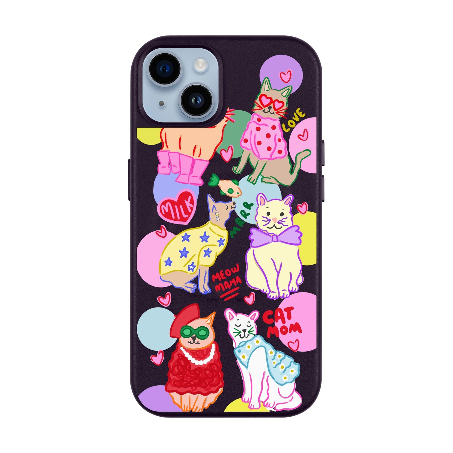 CAT MOM-iPhone 14 Plus Leather Kılıf MagSafe Özellikli