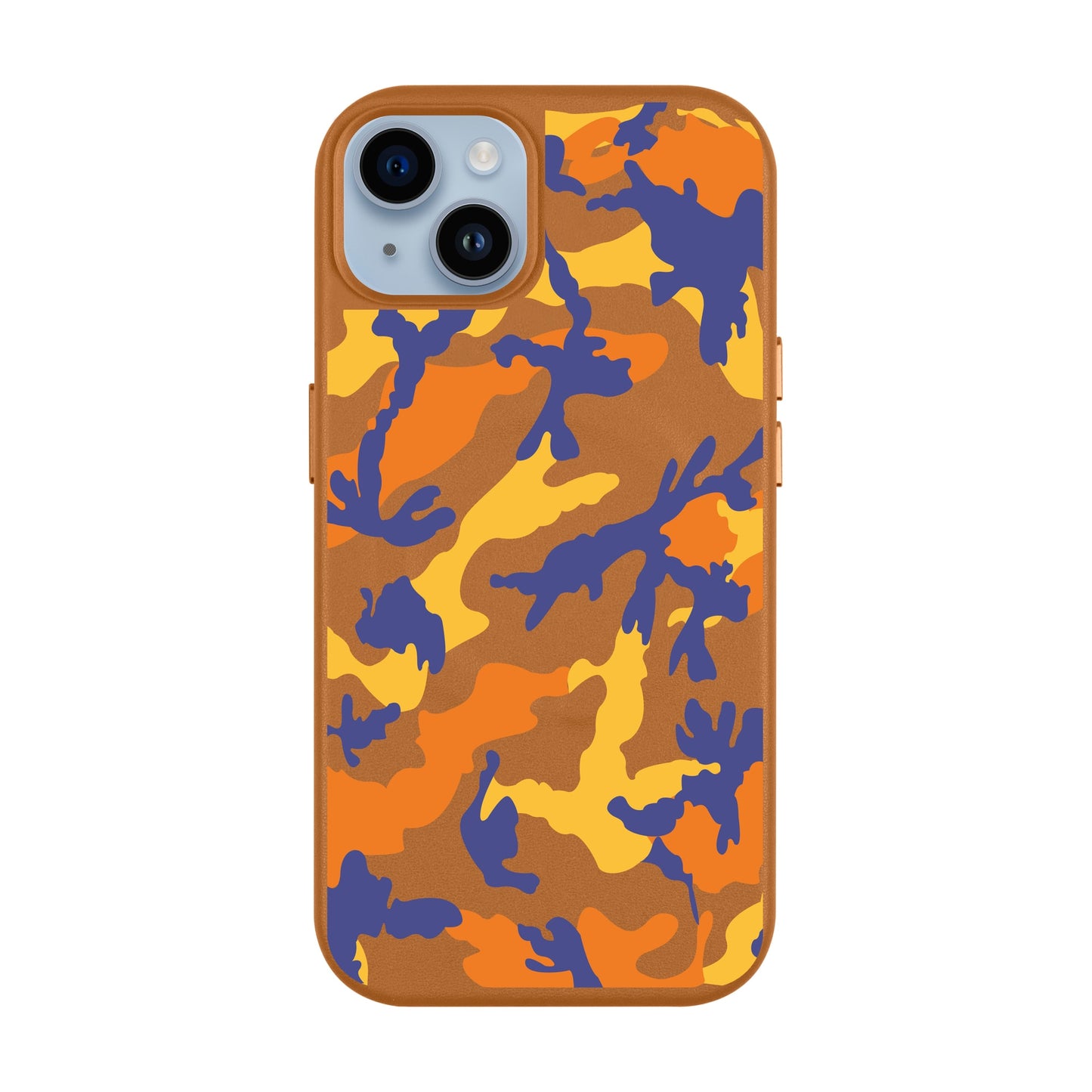 CAMOUFLAGE-iPhone 14 Plus Leather Kılıf MagSafe Özellikli