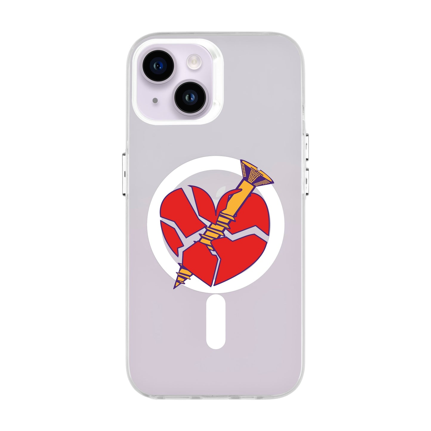 BROKEN HEART-iPhone 14 Hold Kılıf MagSafe Özellikli